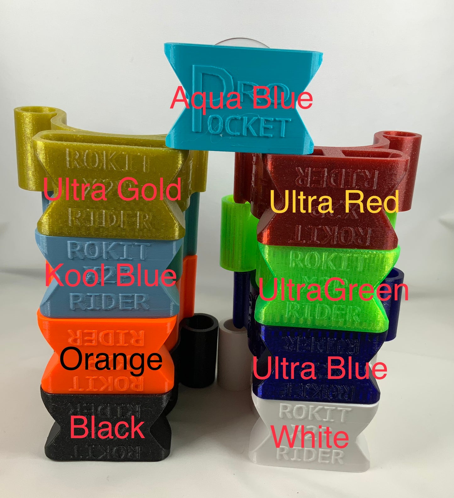 Nine product sample colors