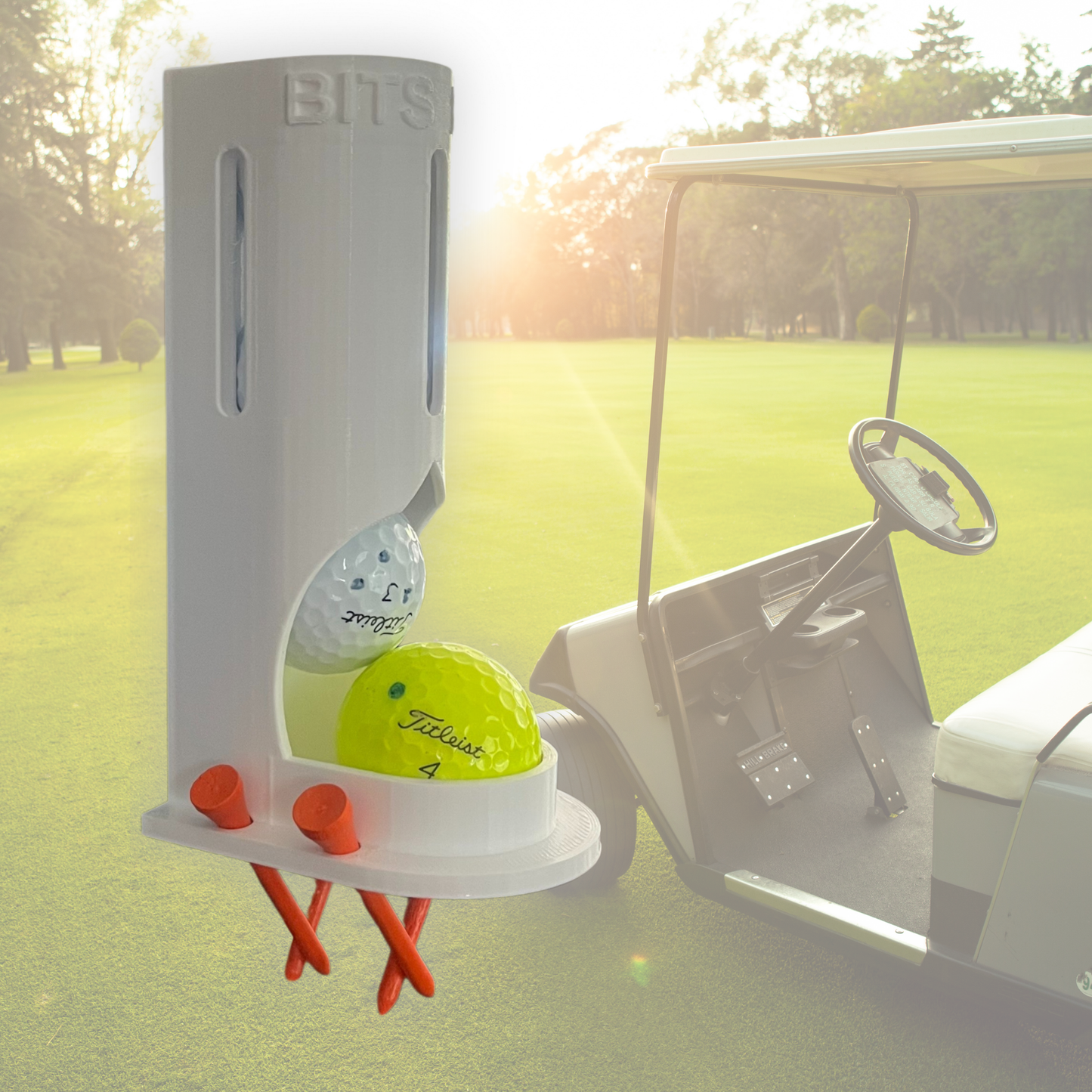 BITS BALL HOLDER- Golf Cart ball and tee holder - Sleeve
