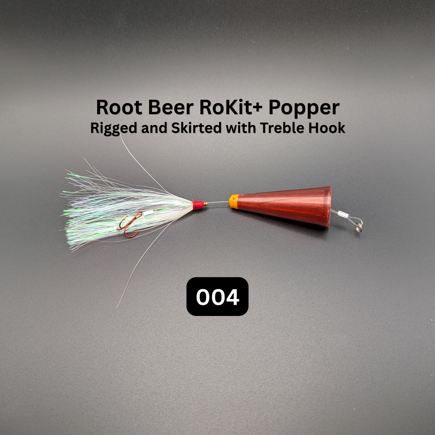 RoKit+ Popper Topwater Float/Lure – Rigged and Skirted | Long Distance Casting Fishing Popper for Live Bait