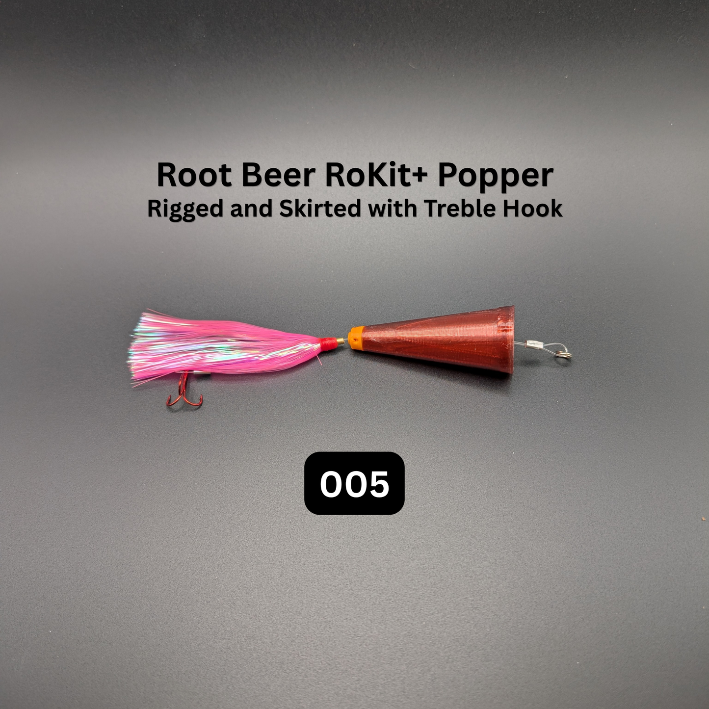 RoKit+ Popper Topwater Float/Lure – Rigged and Skirted | Long Distance Casting Fishing Popper for Live Bait