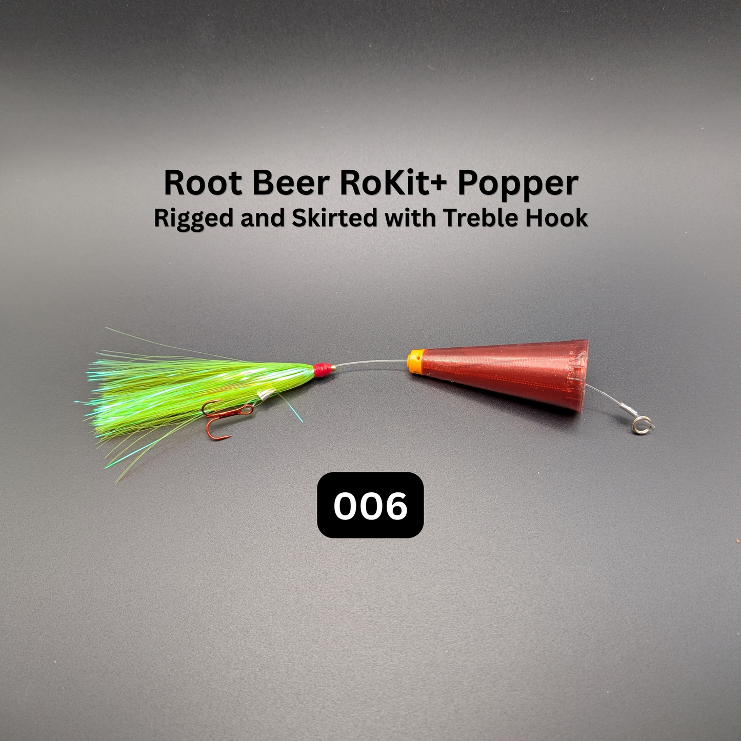 RoKit+ Popper Topwater Float/Lure – Rigged and Skirted | Long Distance Casting Fishing Popper for Live Bait