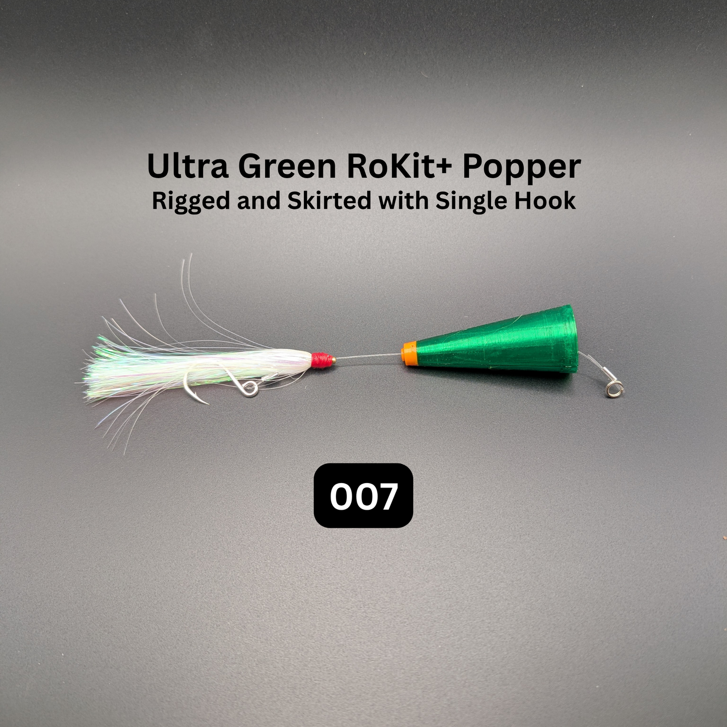 RoKit+ Popper Topwater Float/Lure – Rigged and Skirted | Long Distance Casting Fishing Popper for Live Bait