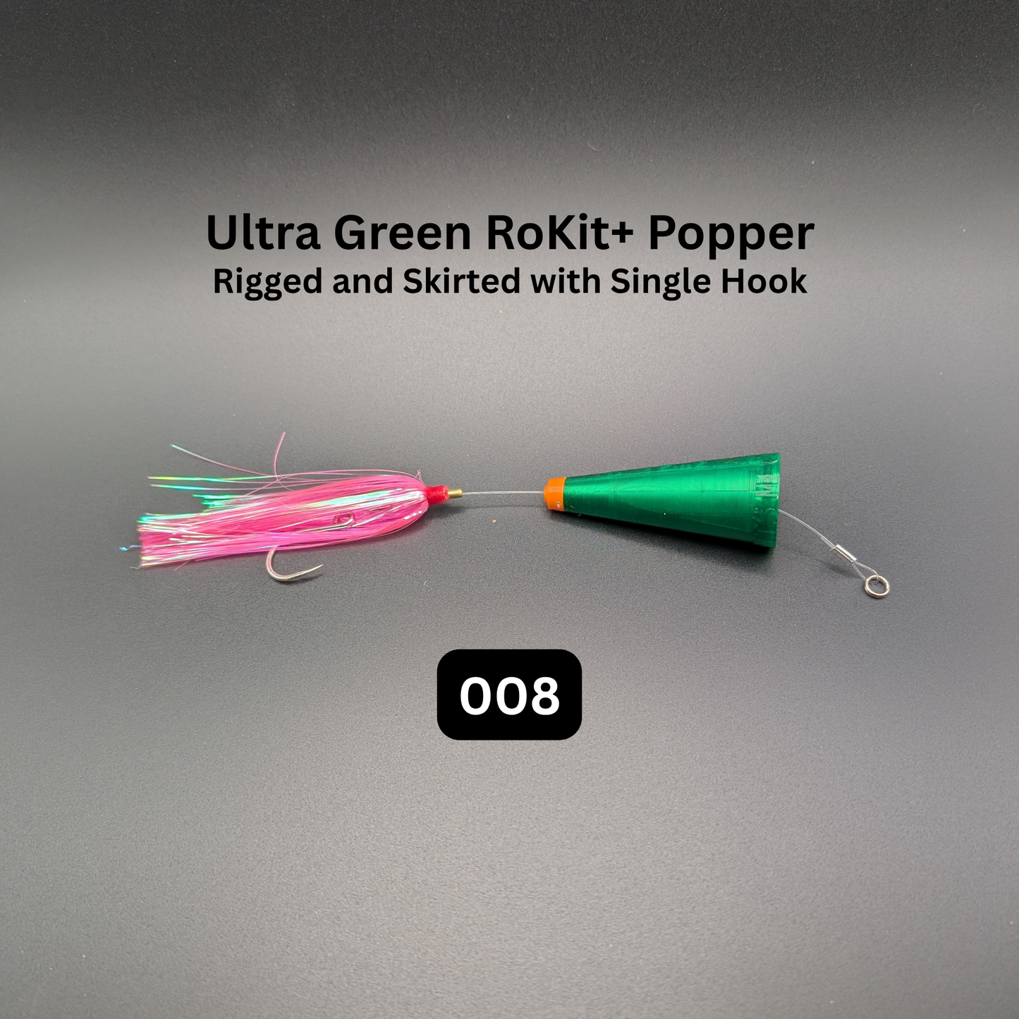 RoKit+ Popper Topwater Float/Lure – Rigged and Skirted | Long Distance Casting Fishing Popper for Live Bait