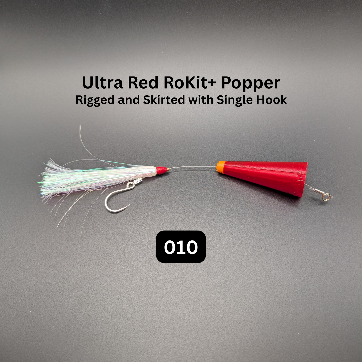 RoKit+ Popper Topwater Float/Lure – Rigged and Skirted | Long Distance Casting Fishing Popper for Live Bait