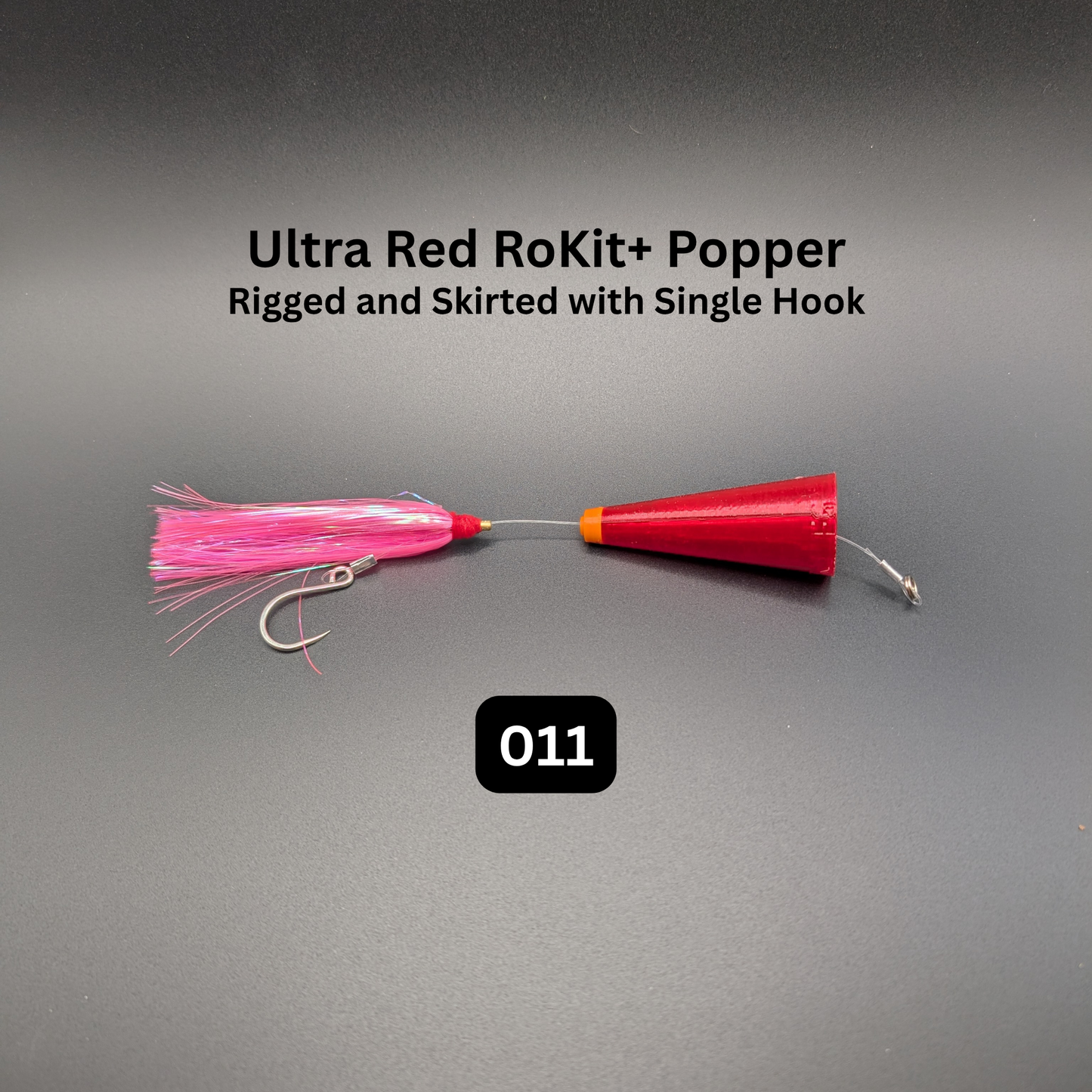 RoKit+ Popper Topwater Float/Lure – Rigged and Skirted | Long Distance Casting Fishing Popper for Live Bait
