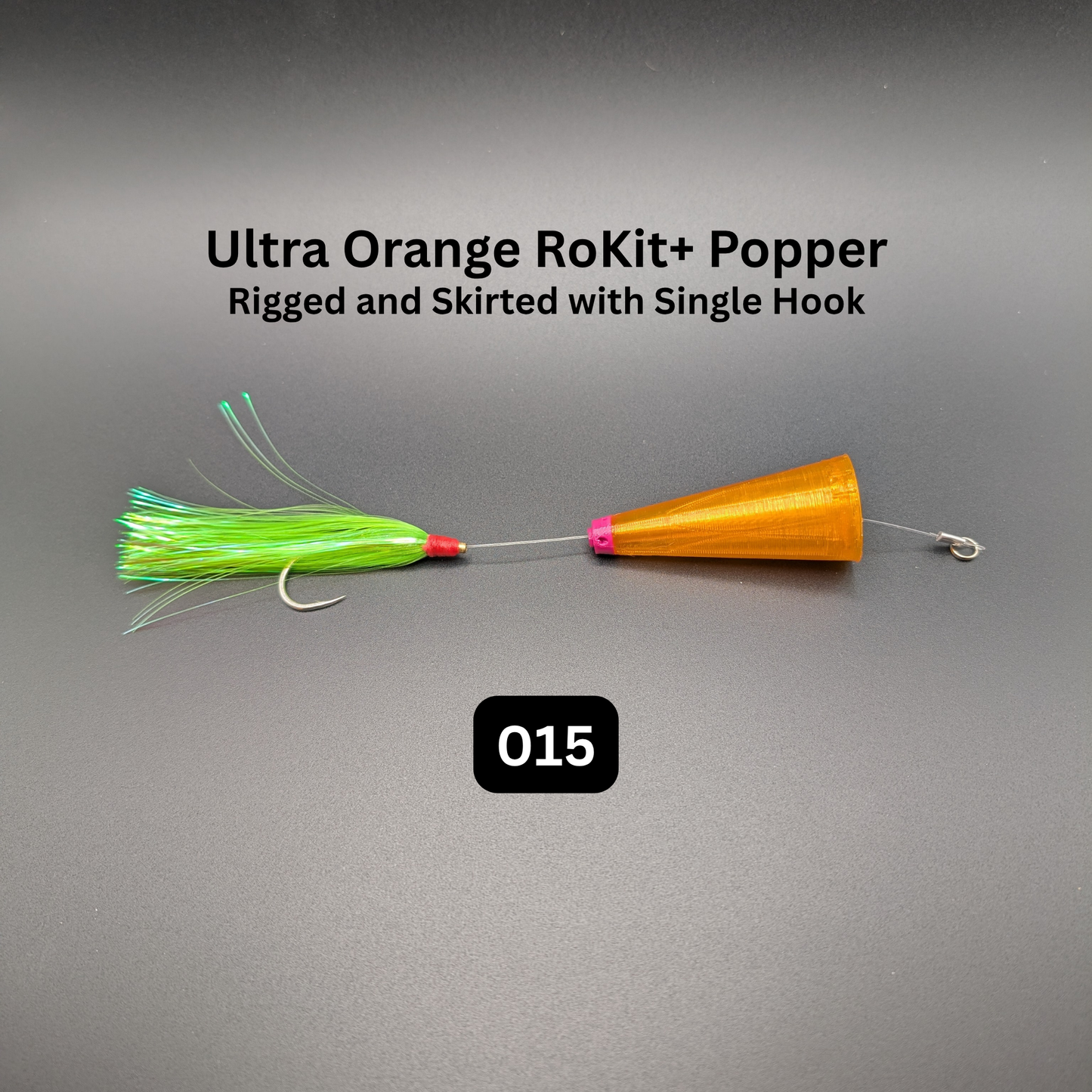 RoKit+ Popper Topwater Float/Lure – Rigged and Skirted | Long Distance Casting Fishing Popper for Live Bait