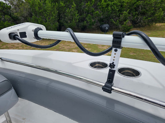 StaYmo™ Rail Series Trolling Motor Support | Adjustable No-Drill Motor Stabilizer