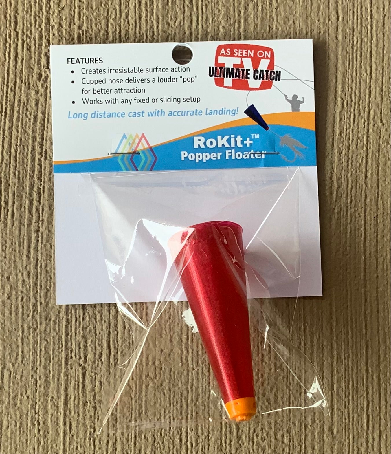 RoKit+ Popper Topwater Float/Lure – Long Distance Casting Fishing Popper for Live Bait, Slip or Fixed Rig