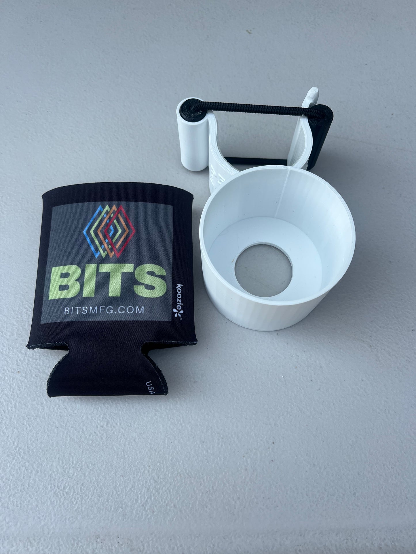 Cup and Koozie Holder -  Attaches to boat rod holder (Rocket Launcher Style)