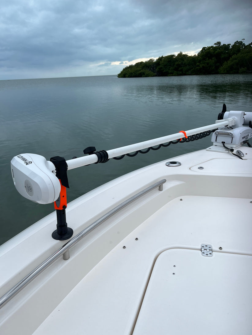 StaYmo trolling motor stabilizer/shock absorber deck mount series